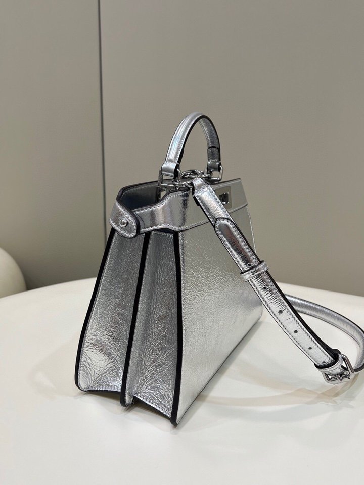 Top QualityTop Quality Peekaboo 33cm Silver Medium Handbag