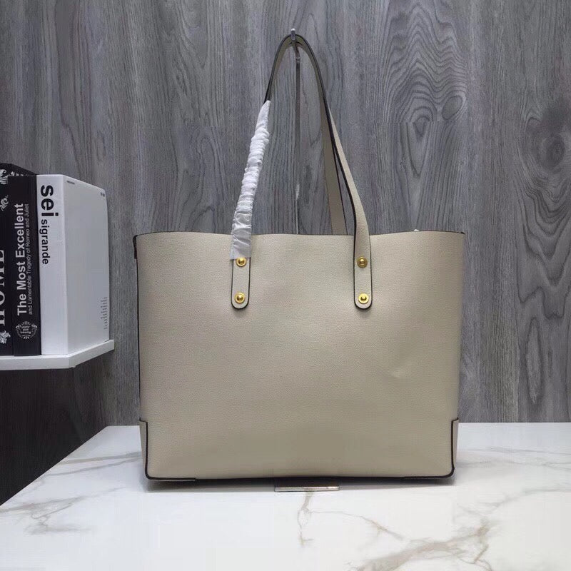 Top Quality Embossed Crest Tote For Women White Small Tote Bag