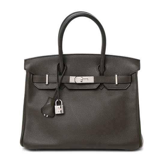 Hermes Togo Birkin Eucalyptus Handbag Travel Bag