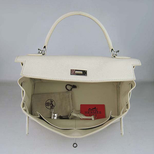 Hermes Luxury Kelly Cm Togo Handbag Leather Beige Travel Bag