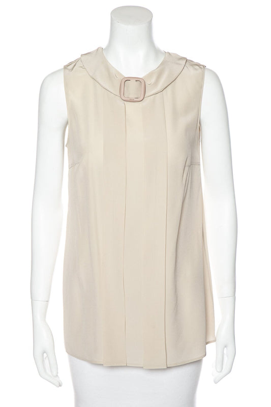 Prada Handbag Sleeveless Blo SZ 40 Beige