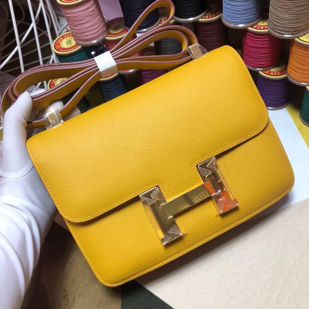 Top Quality Constance Epsom Yellow For Women Shoulder Bag