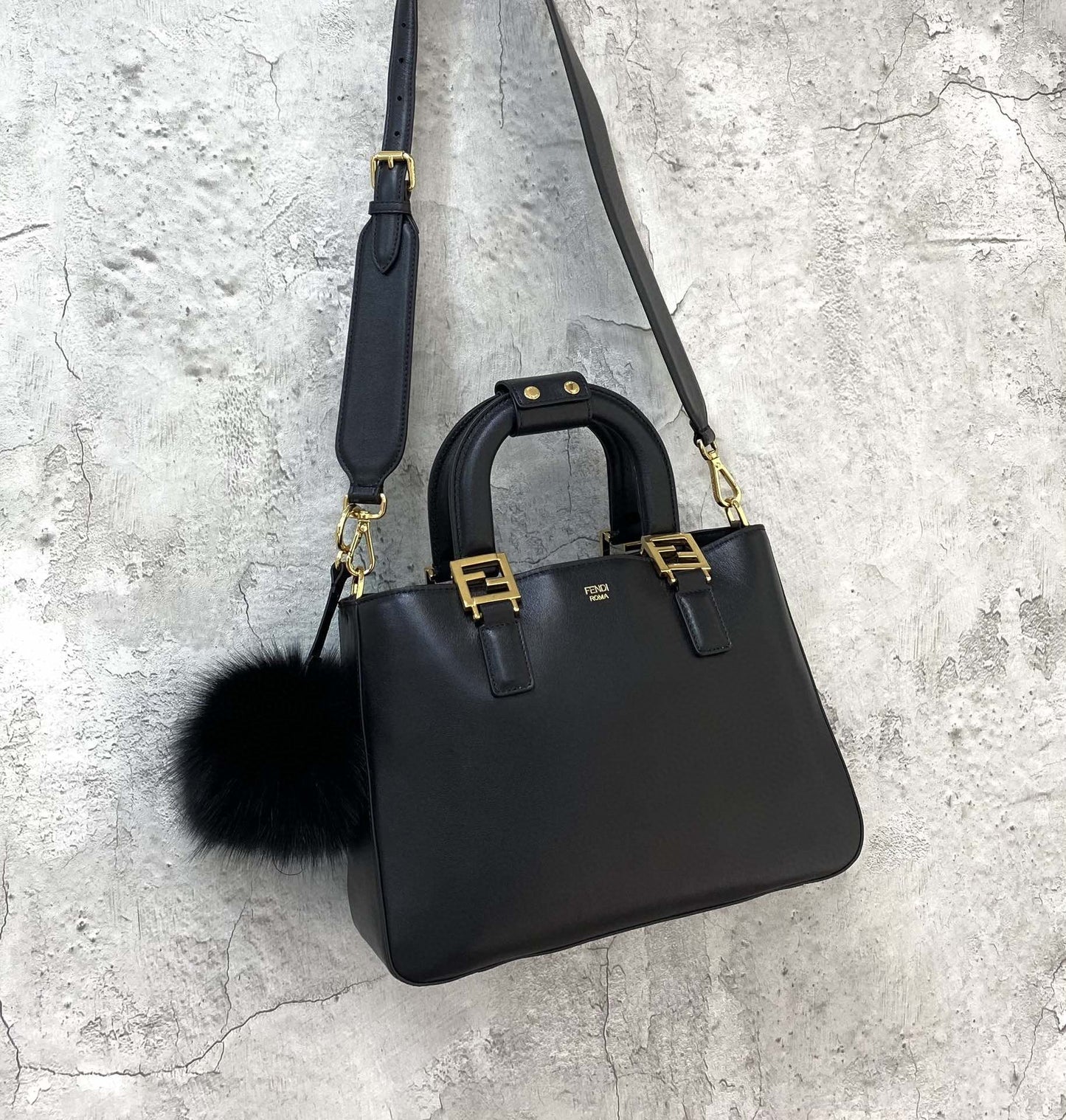 Fendi Ff Black Small Shoulder Bag