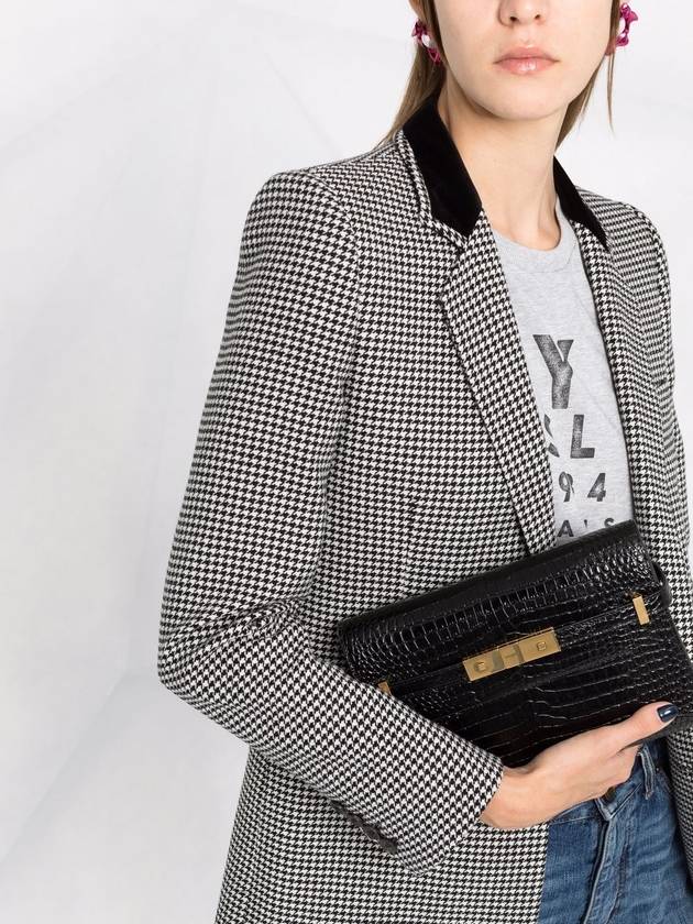 YSL Saint Laurent Luxury Trending Manhattan Crocodile Shoulder Bag Black Small Dnd0W 1000 2