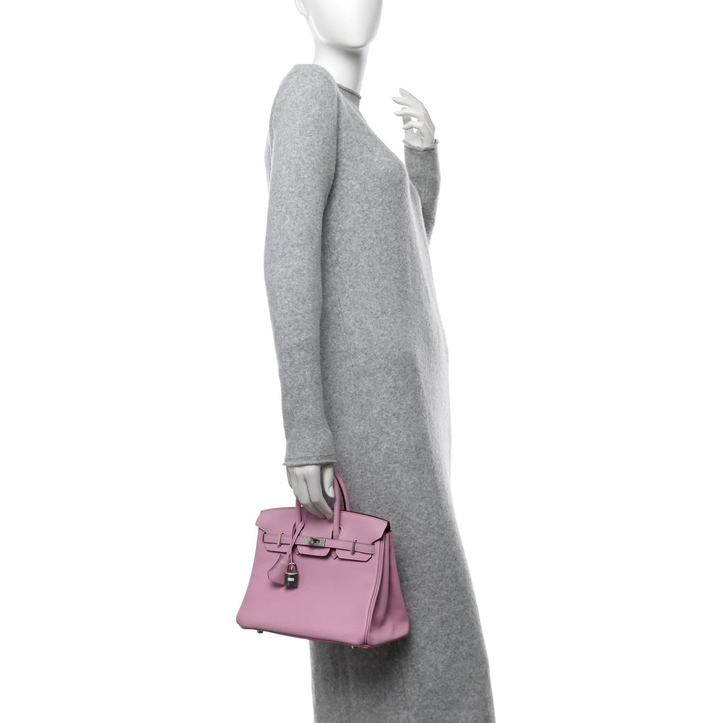 Hermes Swift Birkin Mauve Sylvestre Handbag Travel Bag