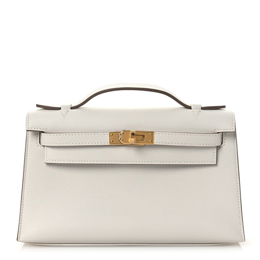 Hermes Swift Kelly Pochette Clutch Craie Clutch Bag