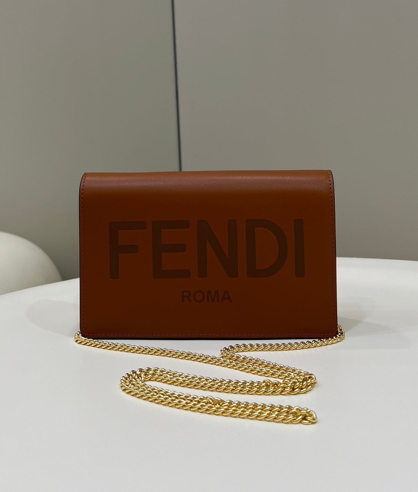 Top QualityTop Quality Wallet On Brown Mini Chain Crossbody Bag