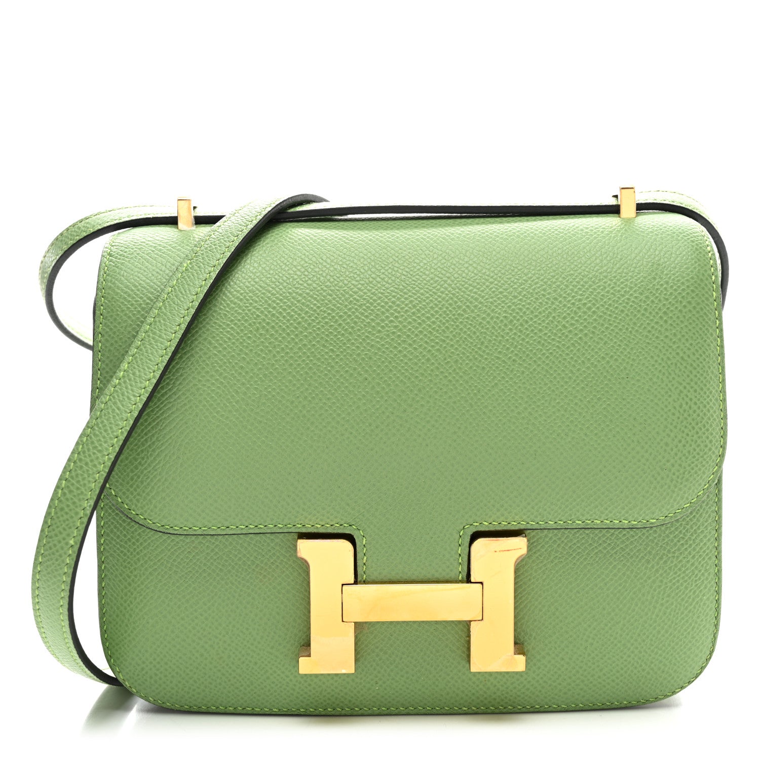 Hermes Epsom Constance Vert Criquet Handbag Travel Bag