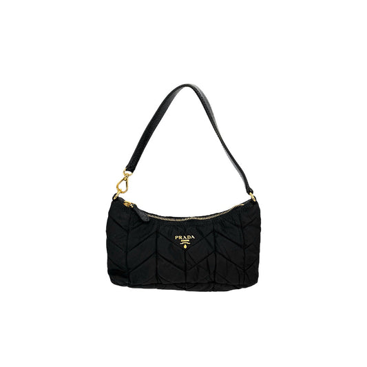Prada Tessuto Chevron Bag Nylon Quilted Mini Shoulder Bag