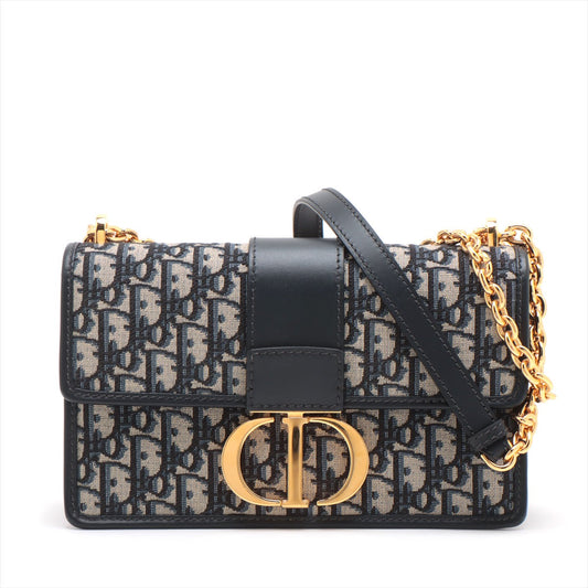 Dior Handbag Christian Oblique Jacquard 30 Montaigne Bag Blue