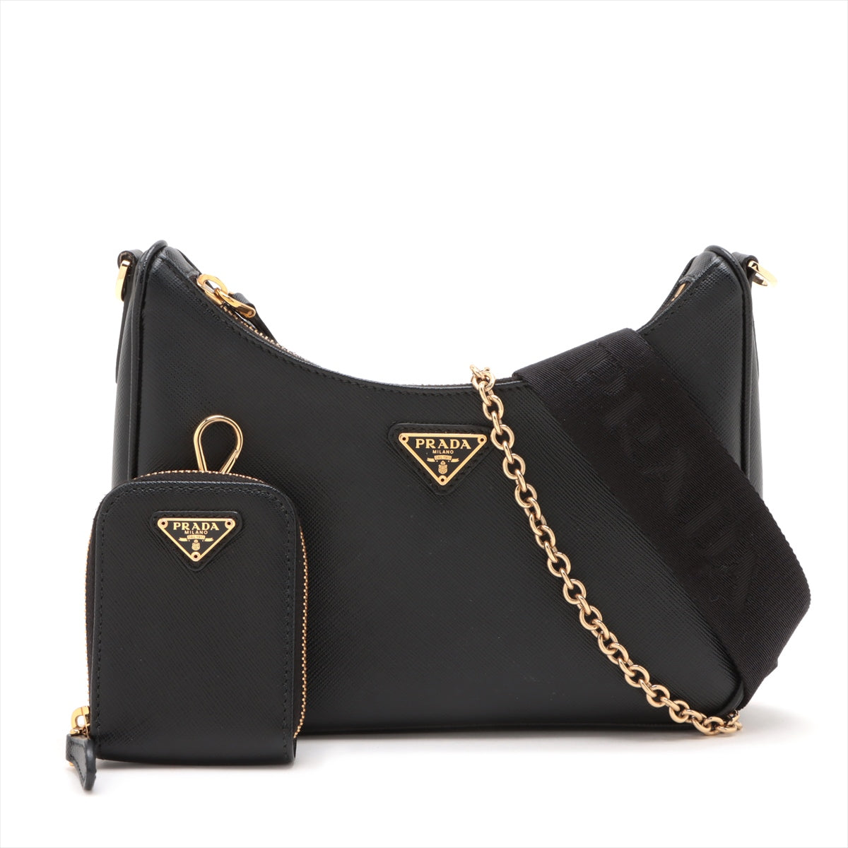 Prada Nero Re Edition Bag Leather Saffiano Travel Bag