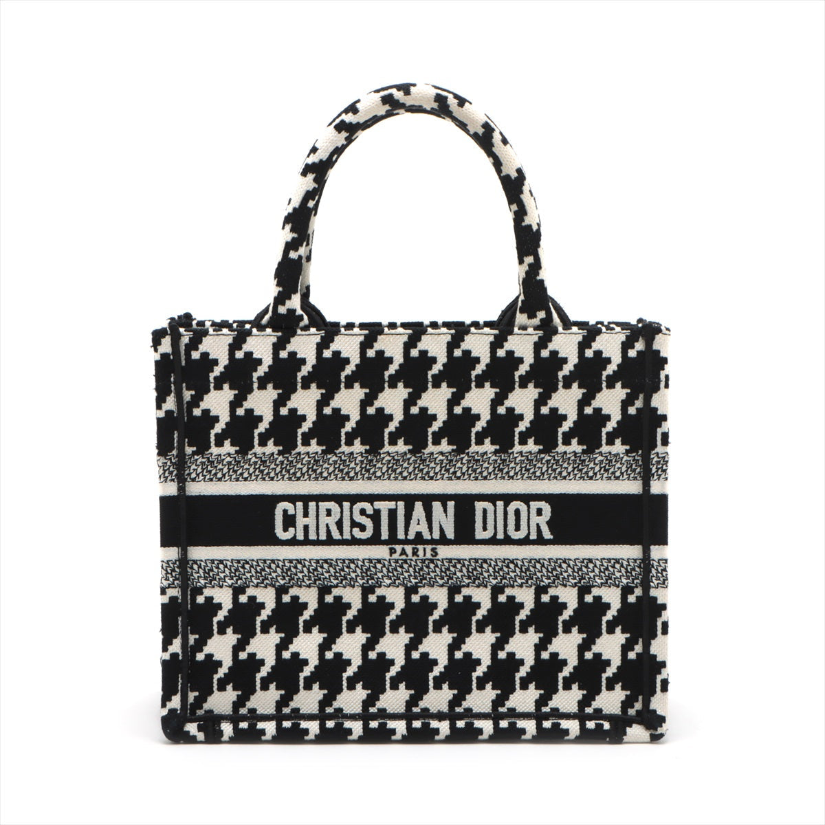 Dior Handbag Christian X Book Tote Canvas Black White Tote Bag