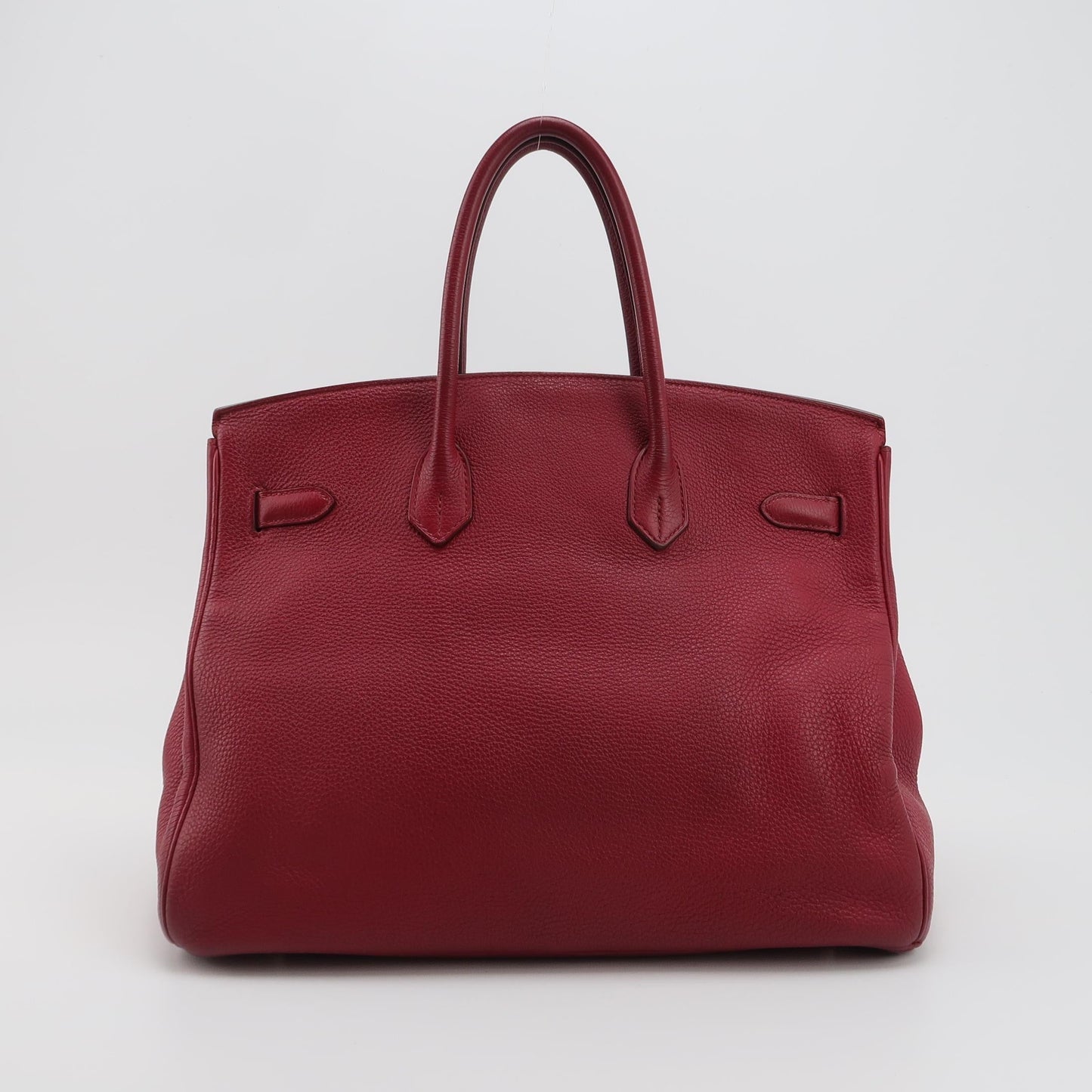 Hermes Birkin B Rubis Togo Calfskin Tone Palladium Leather Silver Travel Bag