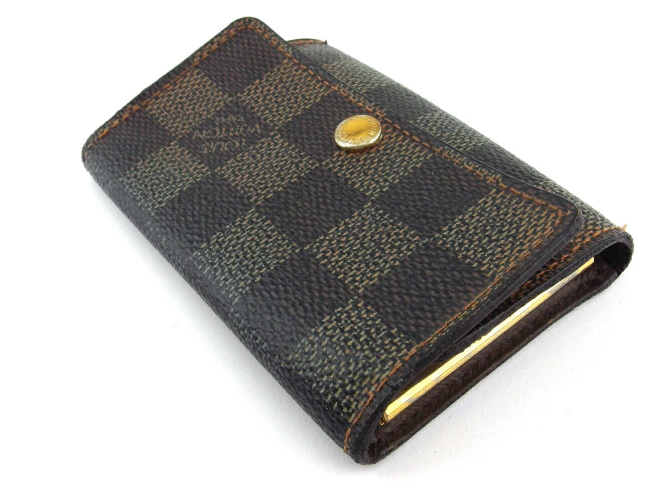 Louis Vuitton Key holder N62630 Multicles6 Brown Beige Gold Key Chain A1875