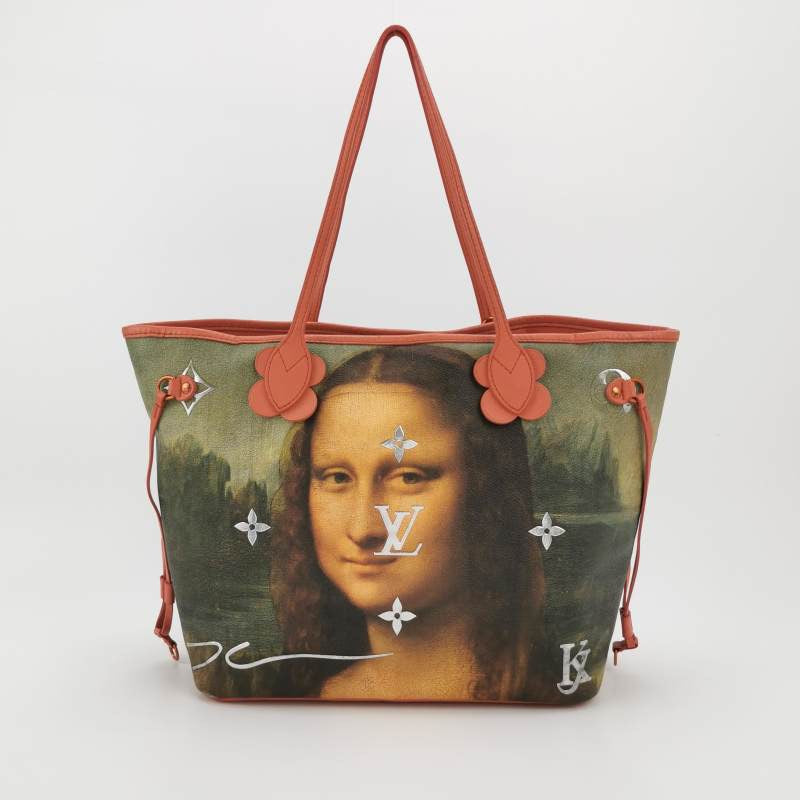 Louis Vuitton x Jeff Koons Monalisa Masters Neverfull MM Tote Bag Medium 1