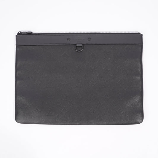 Louis Vuitton Shadow Discovery Black Leather Empreinte Handbag
