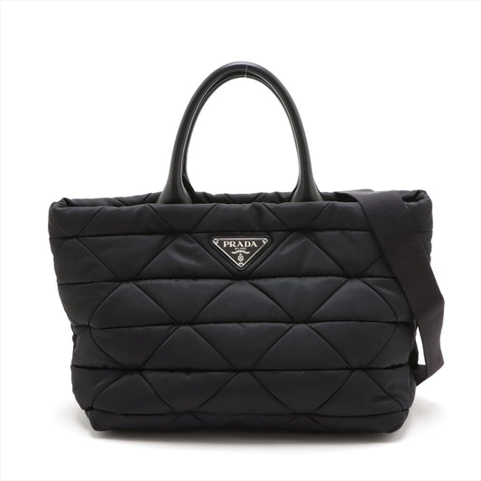 Prada Handbag Nero Re- Padded Tote Nylon Medium Tote Bag