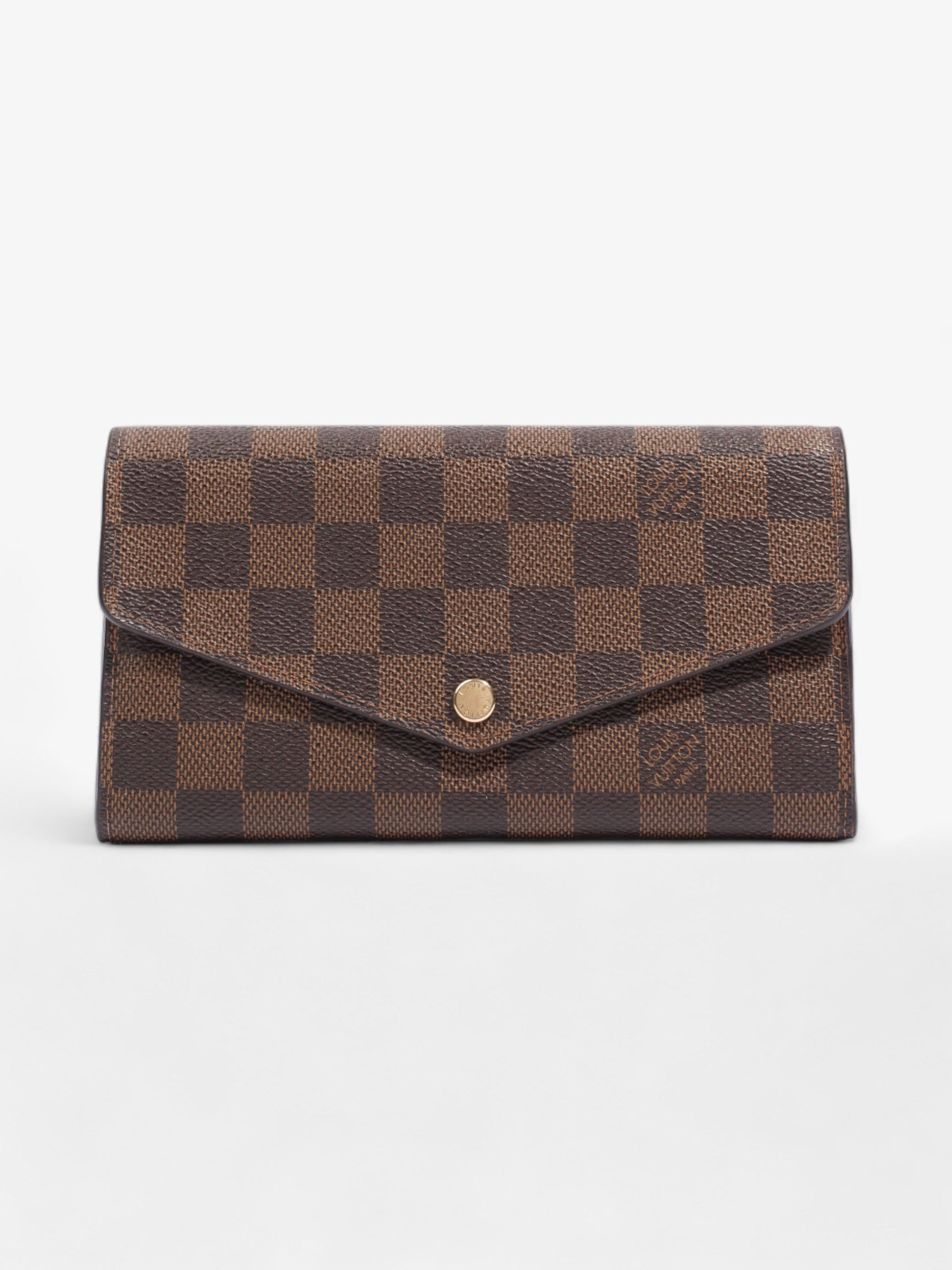 Louis Vuitton Sarah Ebene Coated Canvas Damier Wallet Case Canvas 1