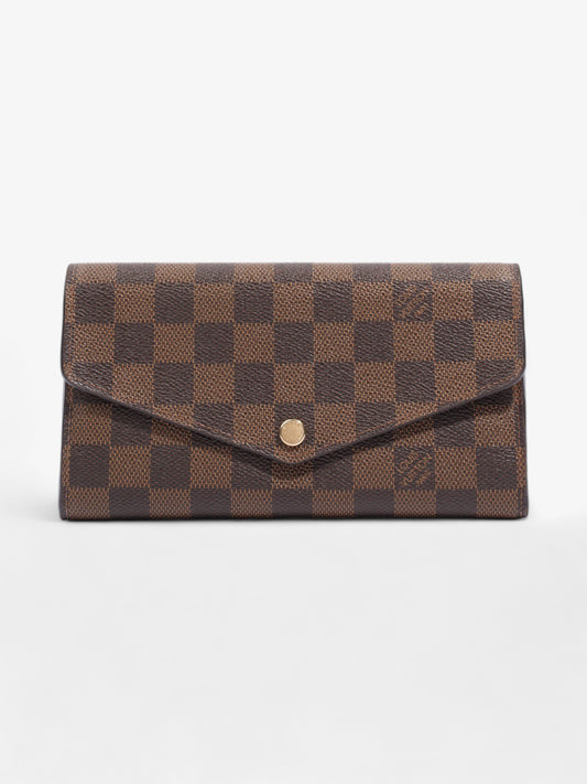 Louis Vuitton Sarah Ebene Coated Canvas Damier Wallet Case Canvas 1