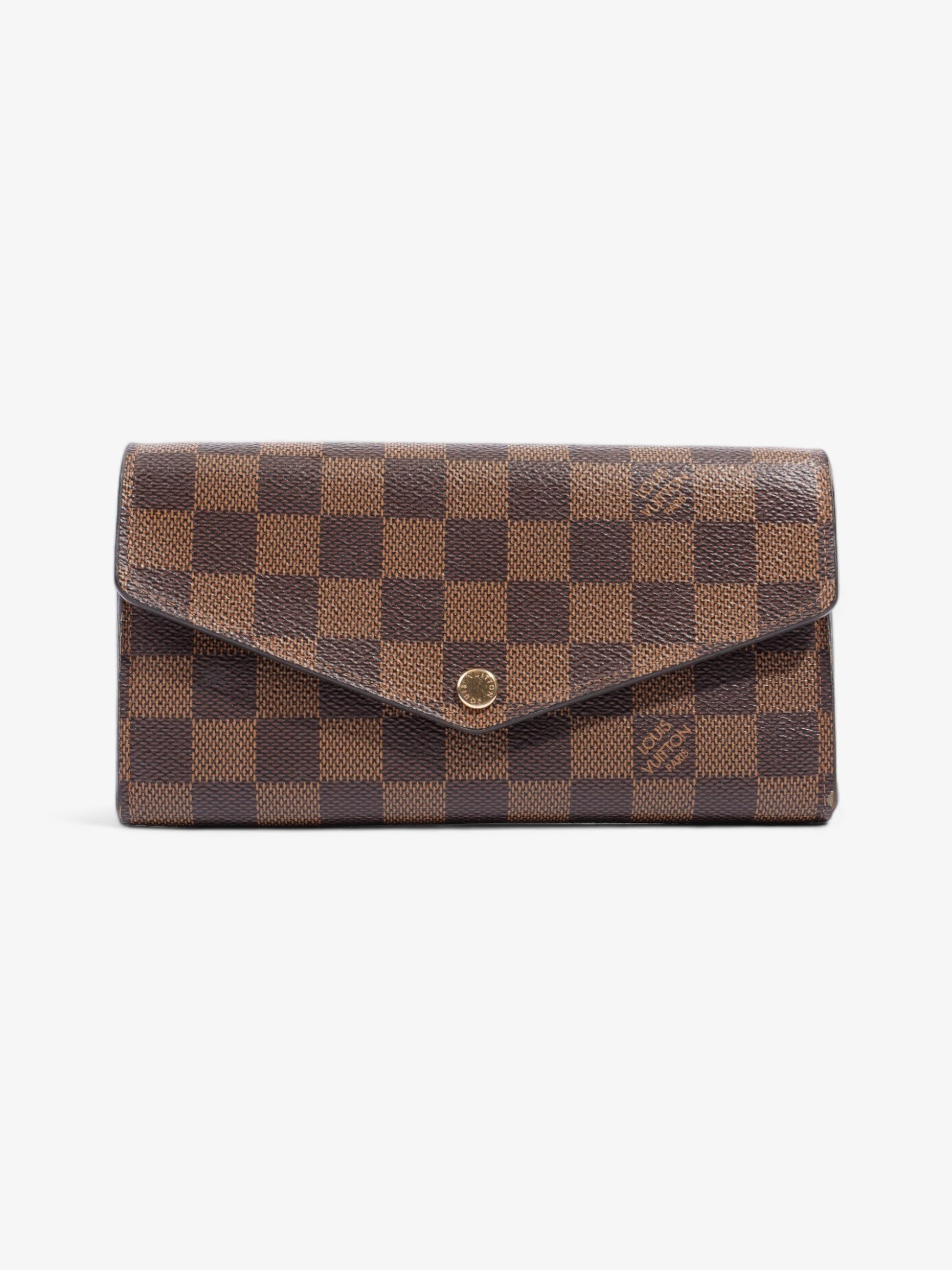 Louis Vuitton Sarah Ebene Coated Canvas Damier Wallet Case Coated Canvas
