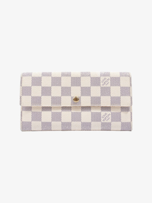 Louis Vuitton Sarah Azur Canvas Damier Wallet Case Azur Canvas