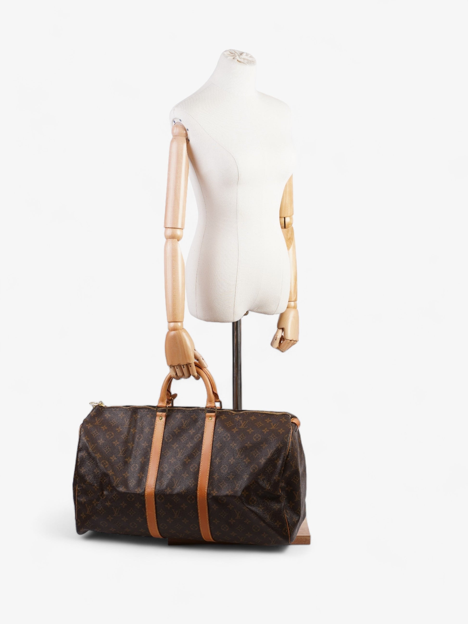 Louis Vuitton Keepall Coated 55 Monogram Canvas Coated Canvas Apparel Canvas 57
