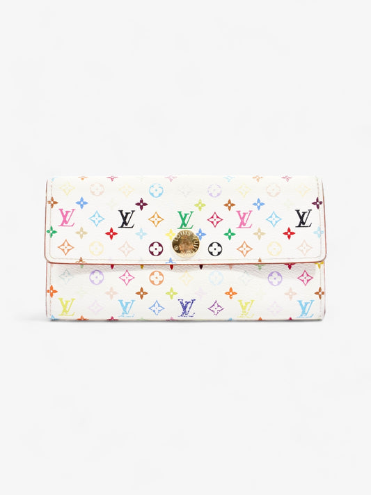 Louis Vuitton Sarah Coated Multicolour White Canvas Coated Canvas Wallet Case Coated Canvas