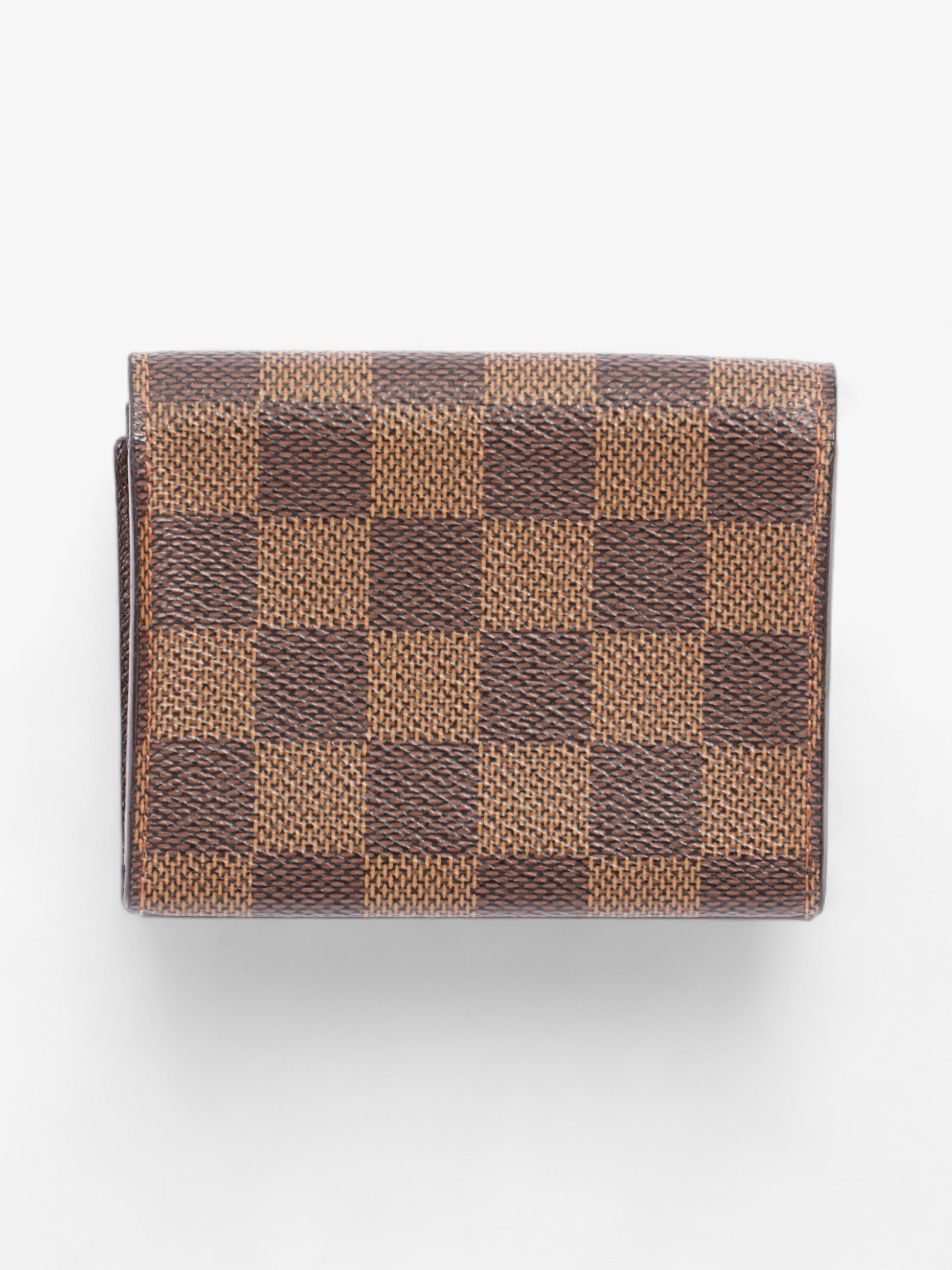 Louis Vuitton Card Ebene Coated Damier Canvas Coated Canvas Wallet Case