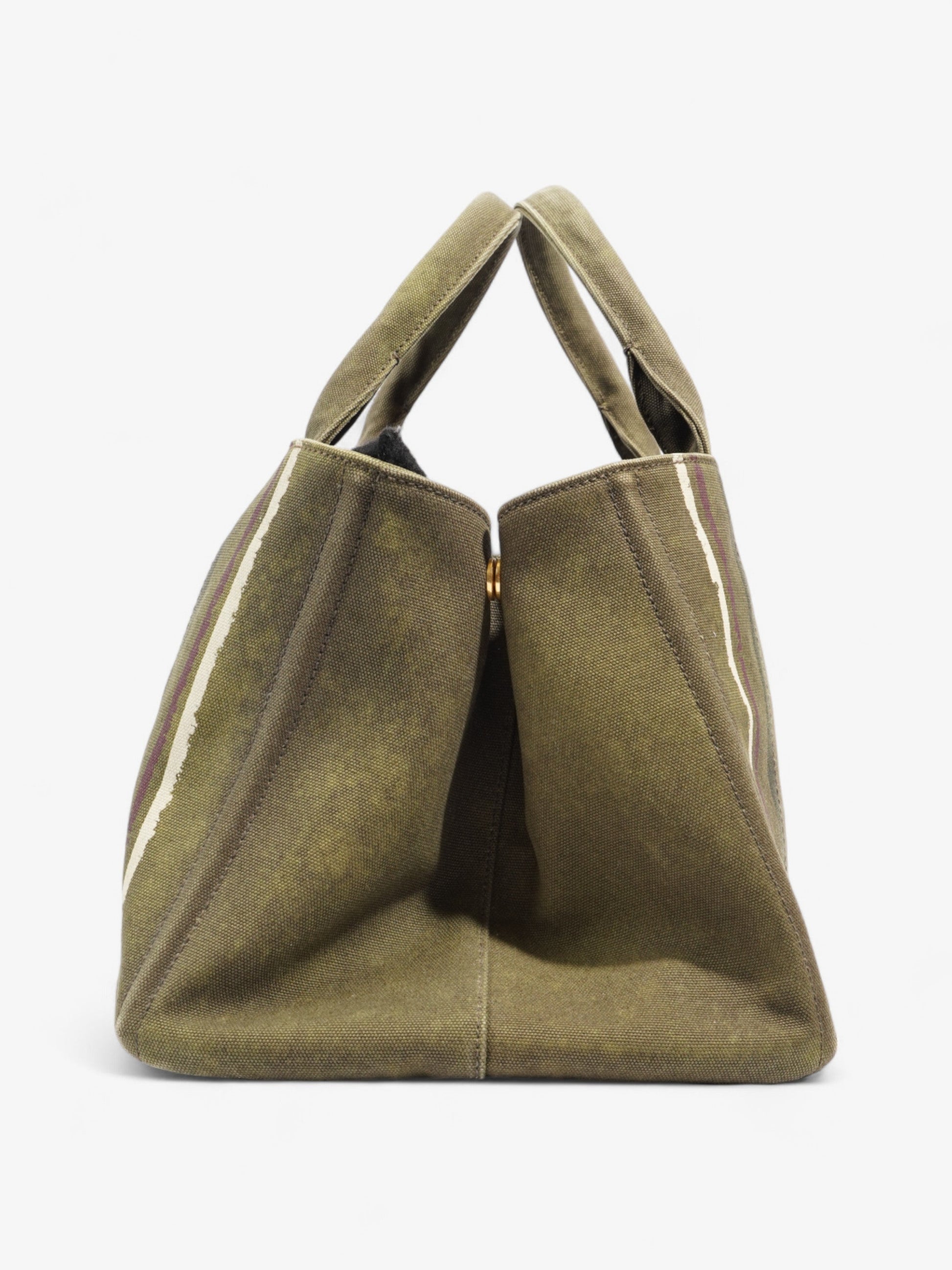 Prada Canapa Shoulder Bag Canvas Green
