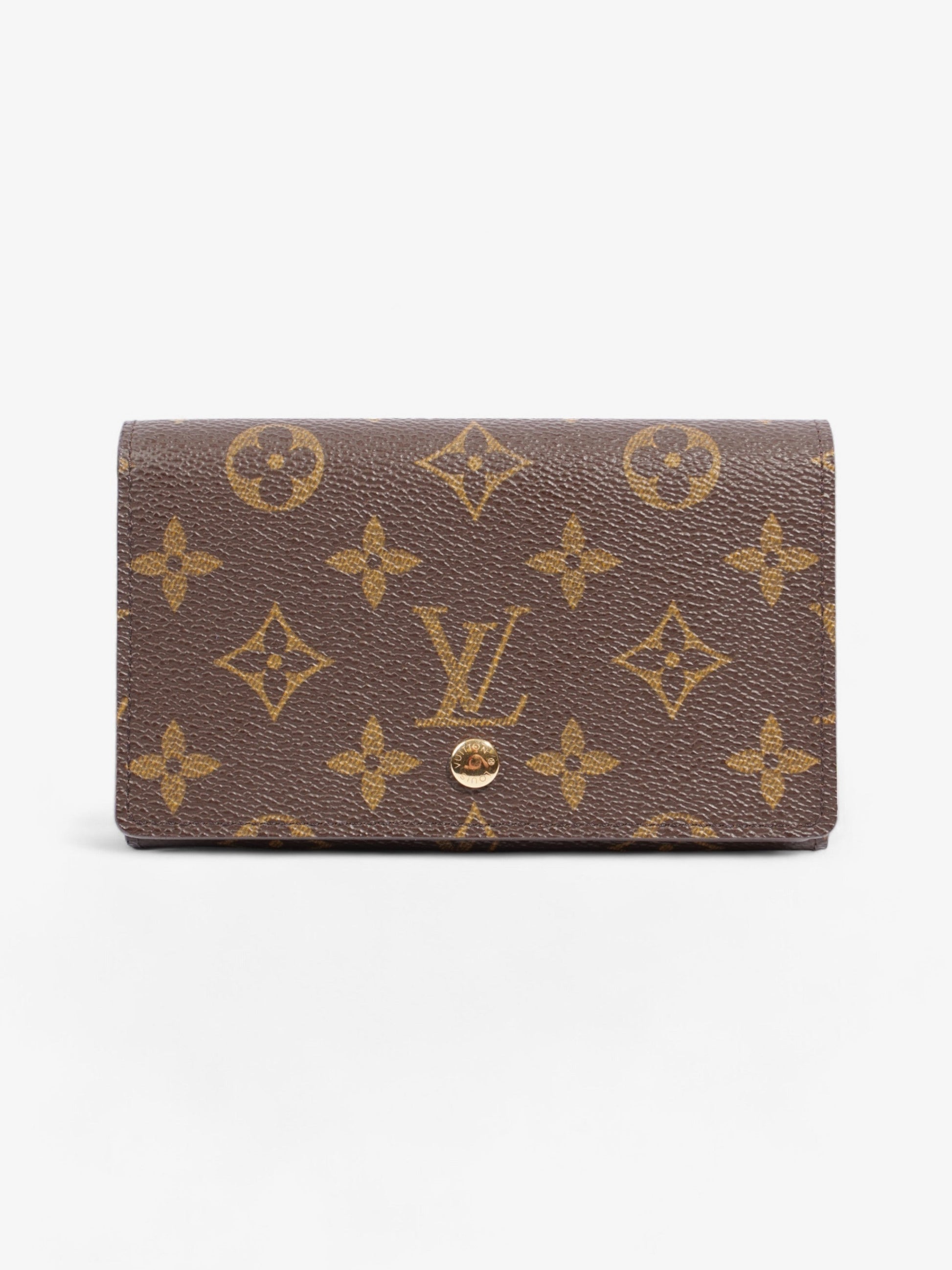 Louis Vuitton Porte Monnaie Tresor Coated Monogram Canvas Coated Canvas Apparel