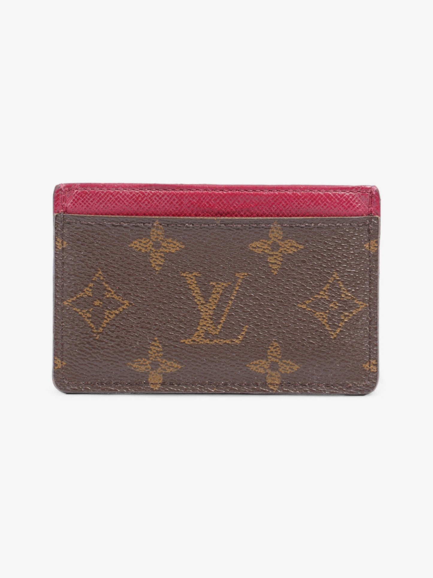 Louis Vuitton Porte Cartes Fuschia Coated Monogram Canvas Coated Canvas Apparel