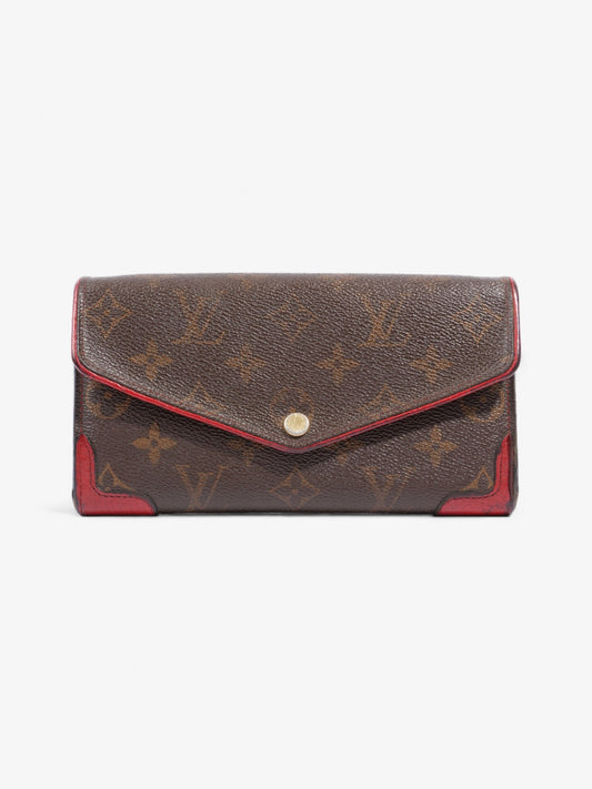 Louis Vuitton Portefeiulle Retiro French Coated Monogram Red Canvas Coated Canvas Wallet Case