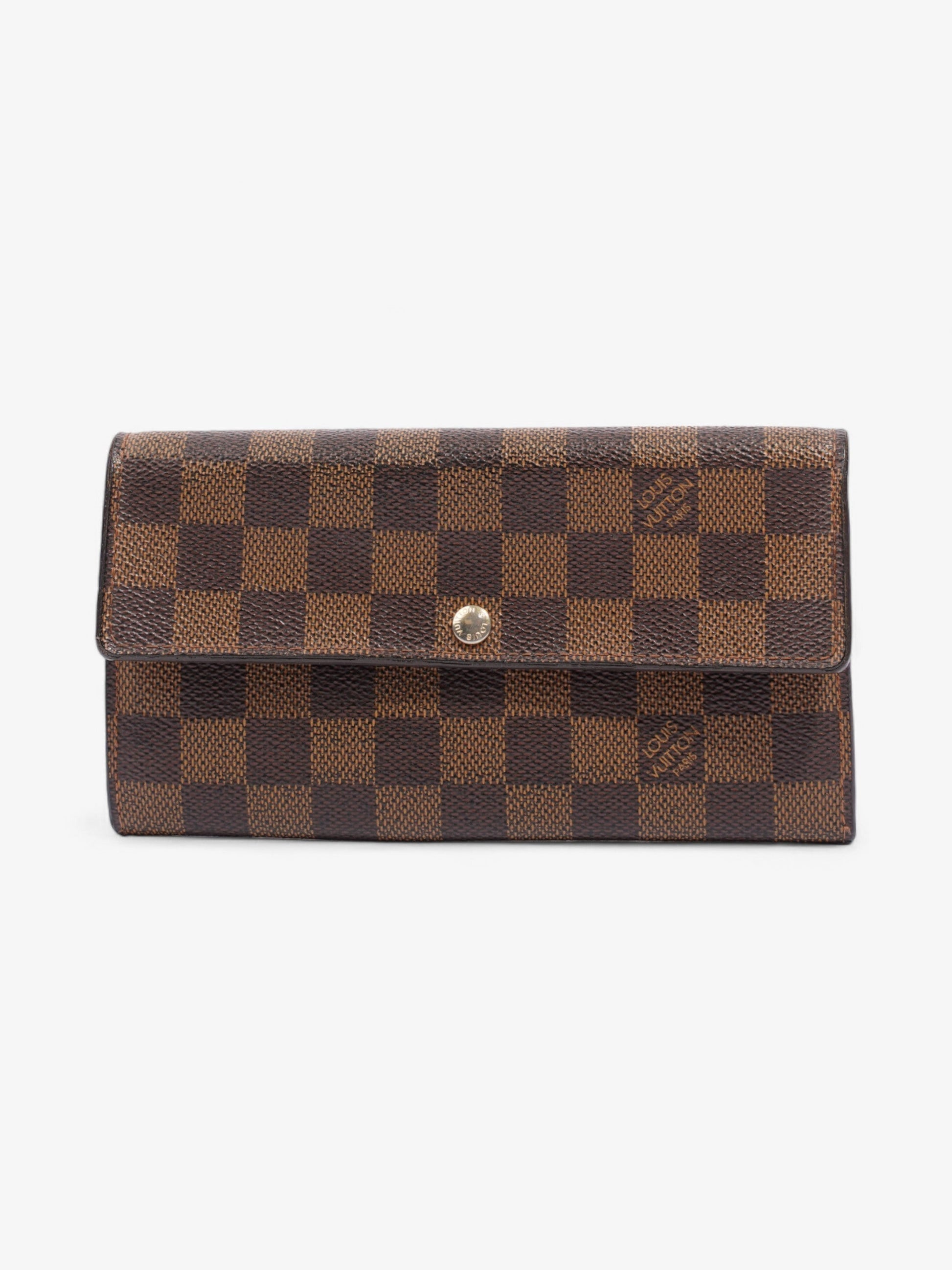 Louis Vuitton Sarah Ebene Coated Canvas Damier Wallet Case 6