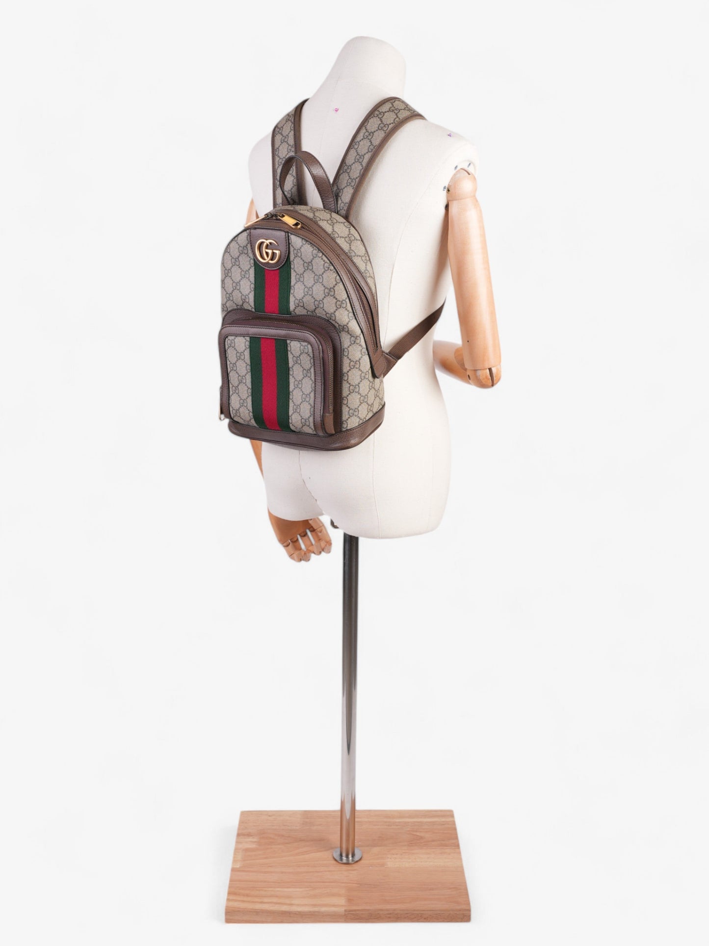 Gucci Ophidia Backpack Supreme Coated Canvas Green
