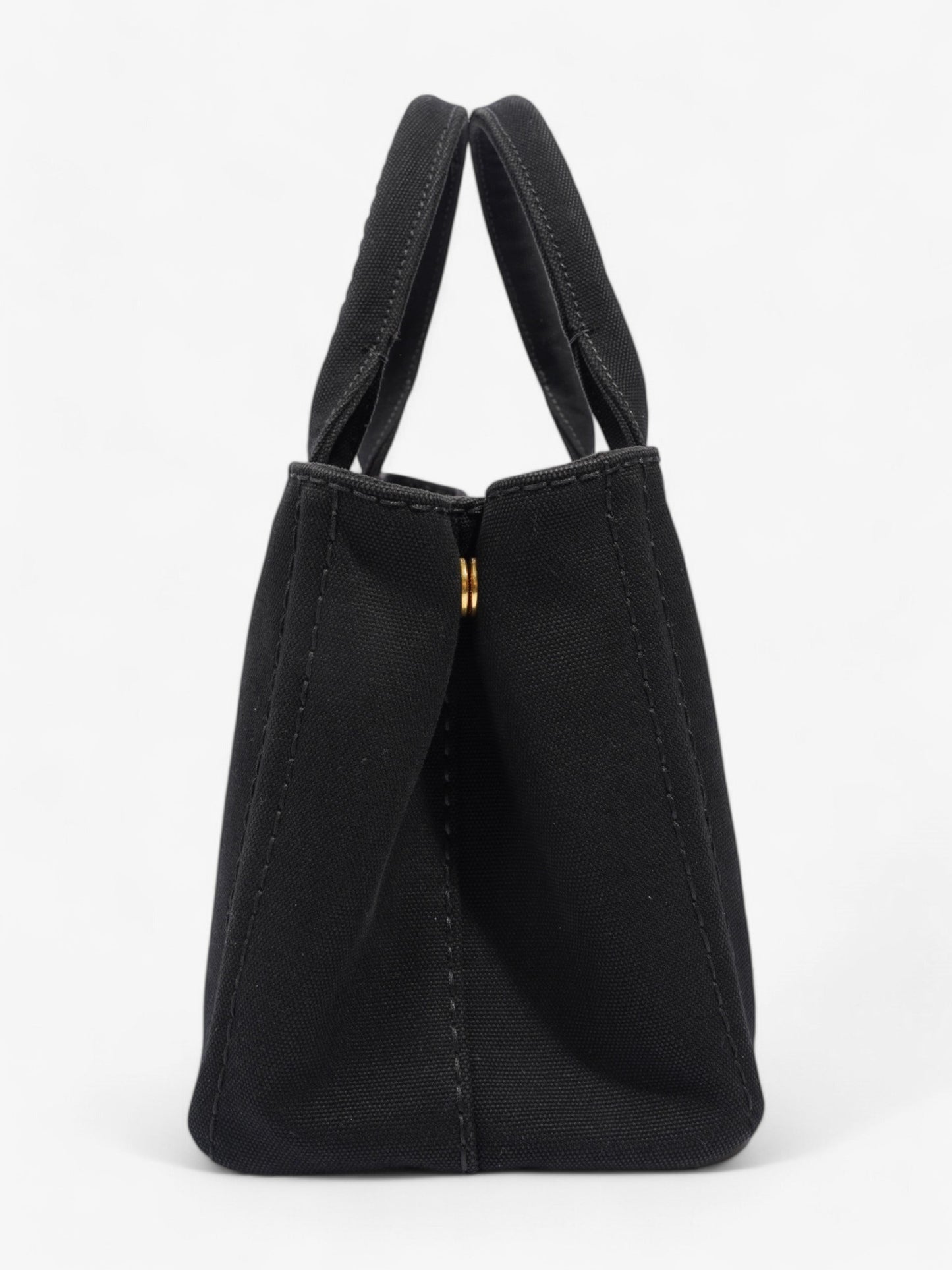 Prada Canapa Way Handbag Cotton Black Travel Bag
