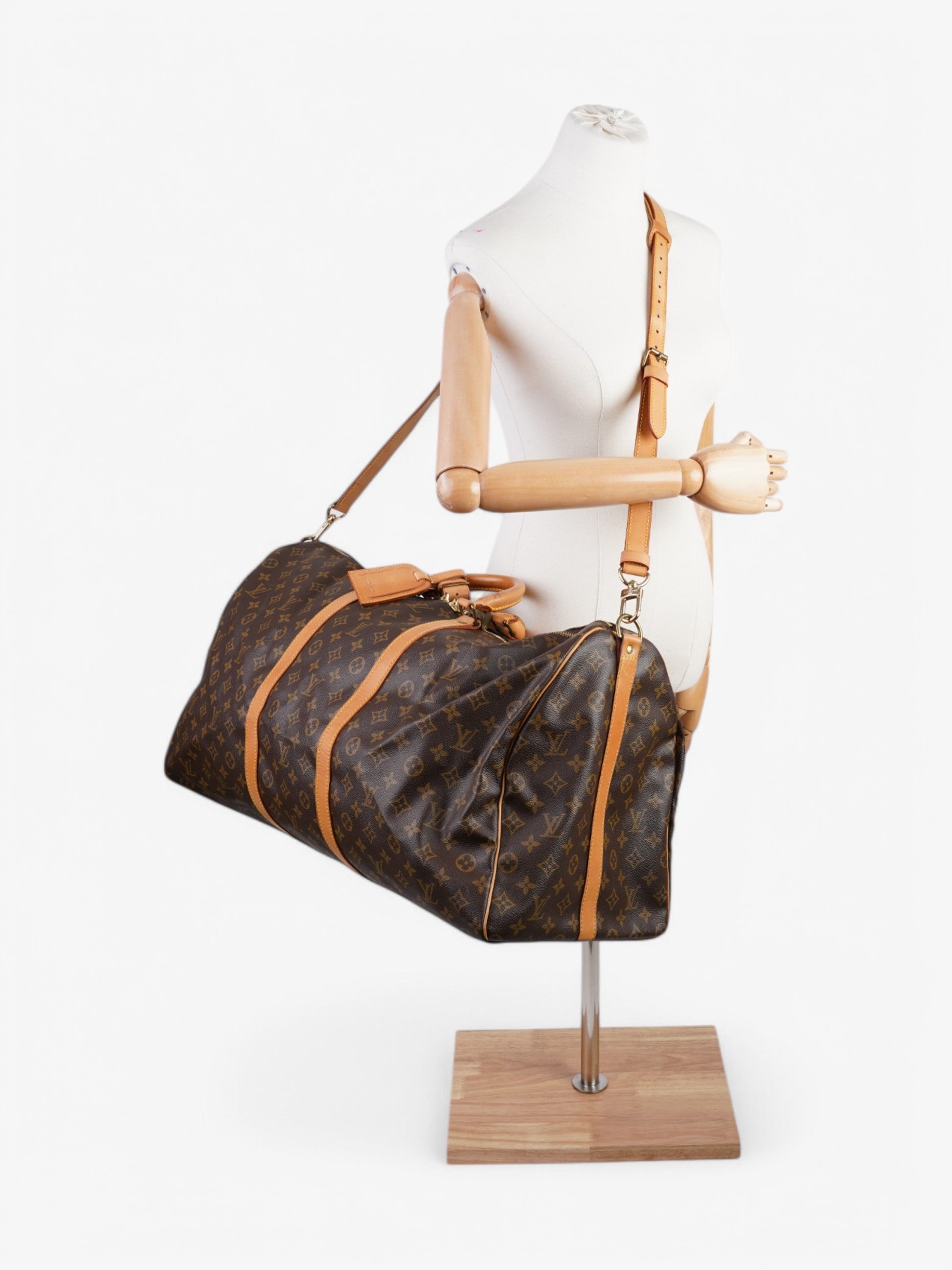 Louis Vuitton Keepall Bandouliere Coated 60 Monogram Canvas Coated Canvas Apparel Canvas 84