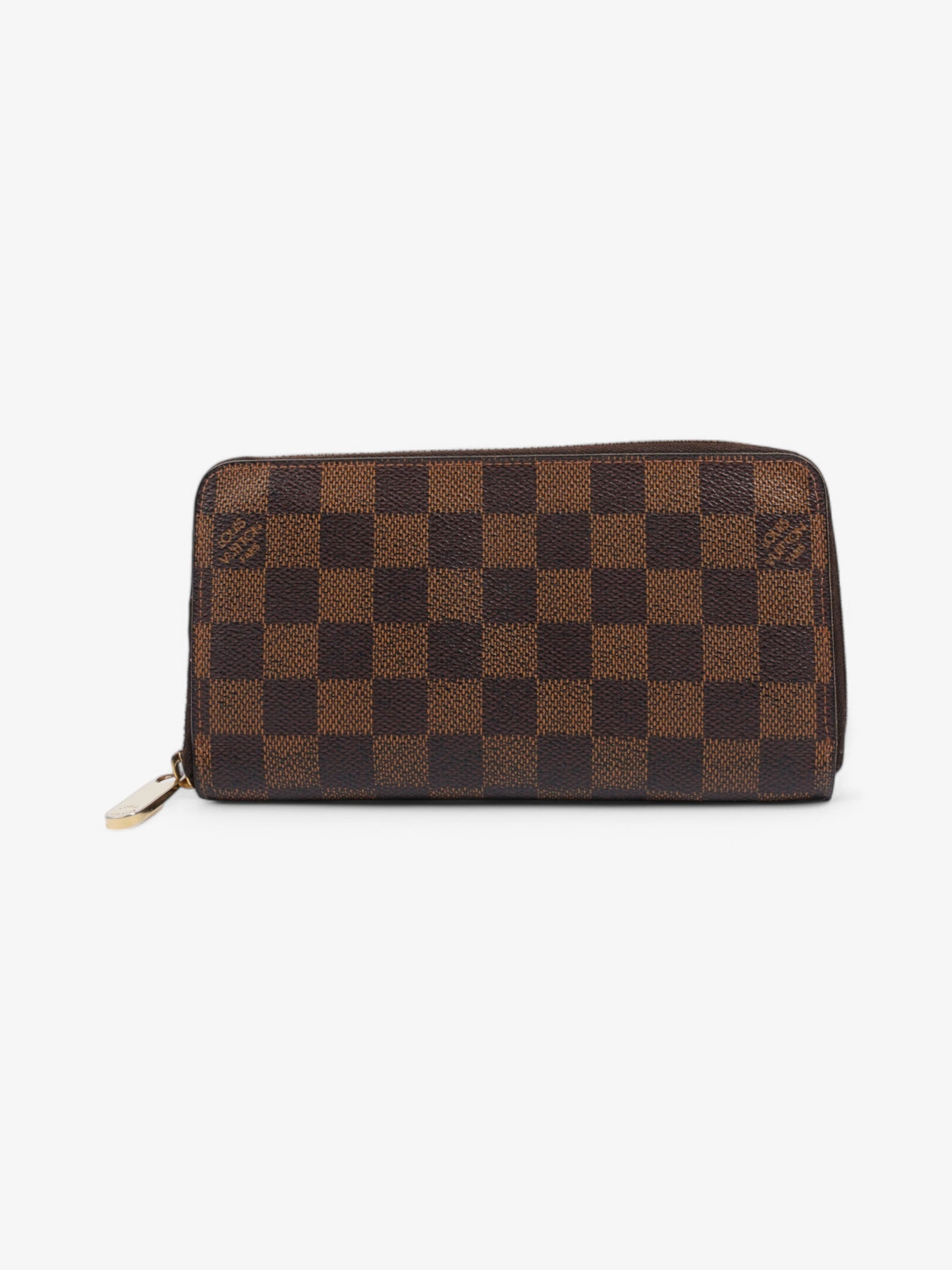 Louis Vuitton Zippy Ebene Coated Damier Canvas Coated Canvas Wallet Case Canvas 9