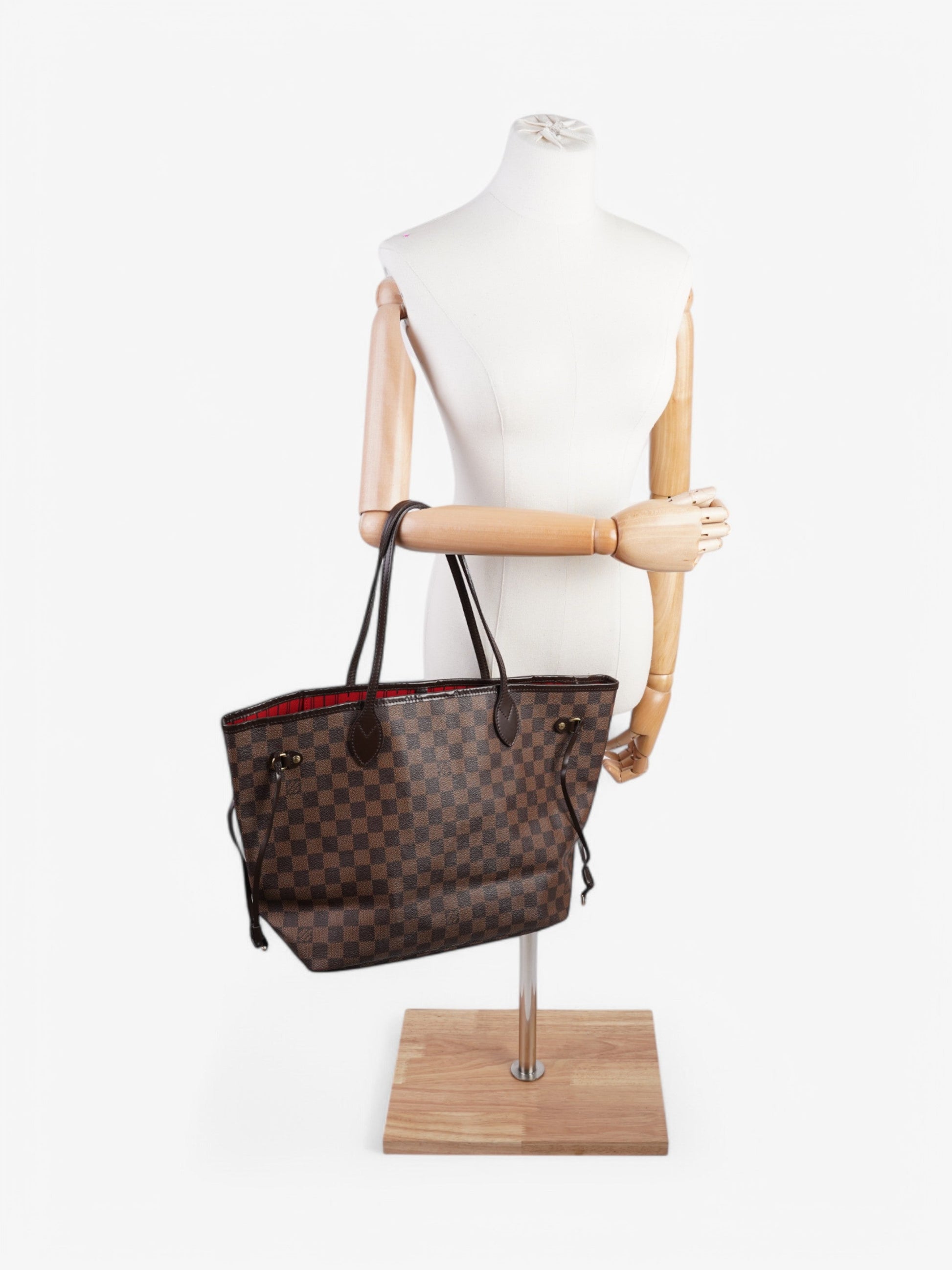 Louis Vuitton Neverfull Ebene Coated MM Damier Canvas Coated Canvas Apparel Mm 48