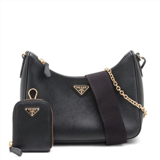 Prada Handbag and Re- Re-Edition Shoulder Bag Leather Nylon Saffiano