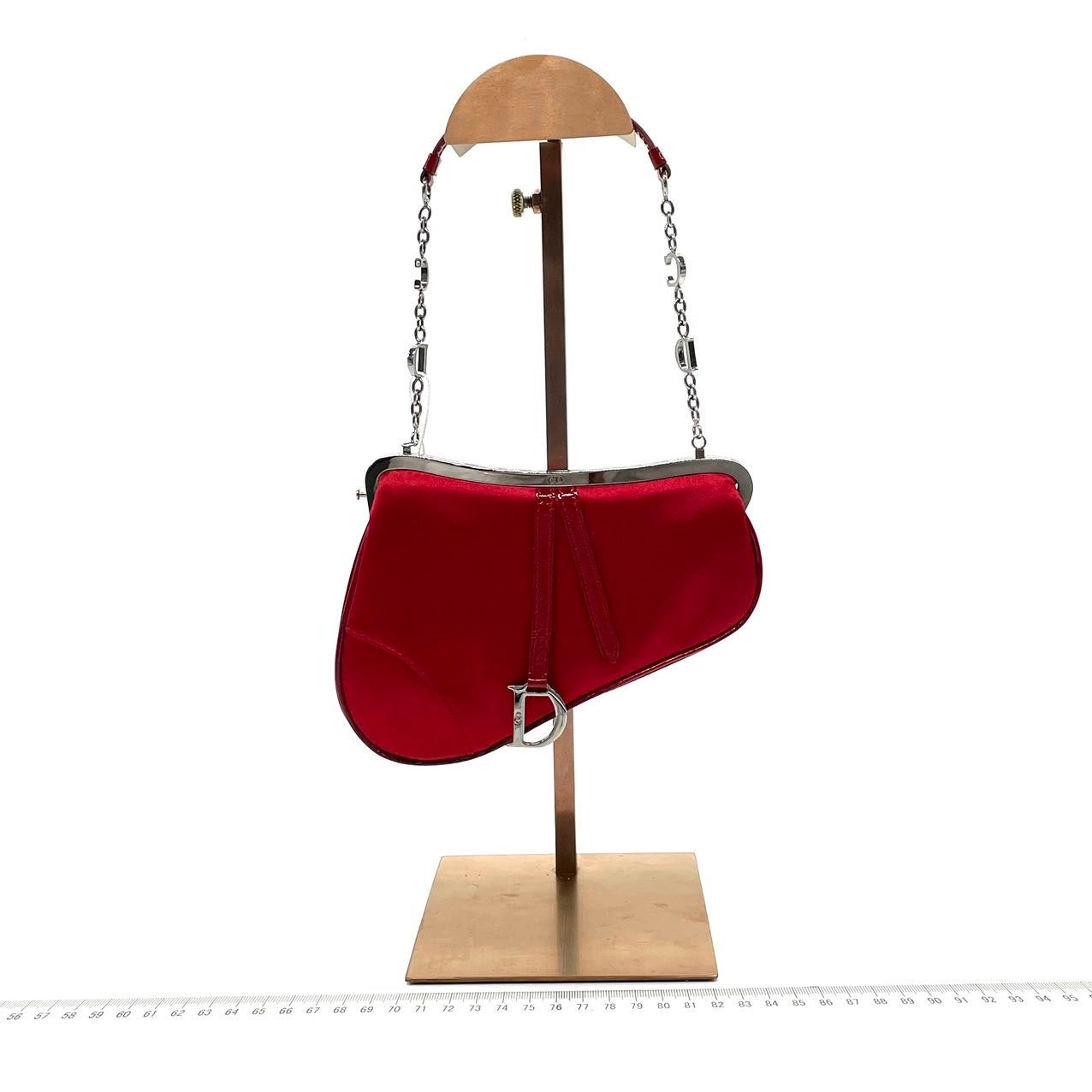 Dior Saddle Classic Clutch Silk Handbag Satin Red Clutch Bag