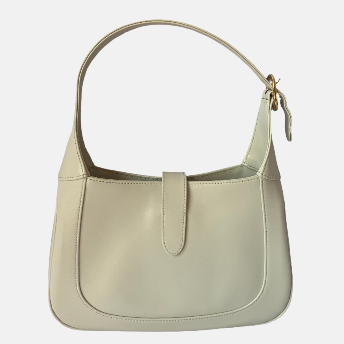Gucci Jackie without Strap Leather White Small Travel Bag