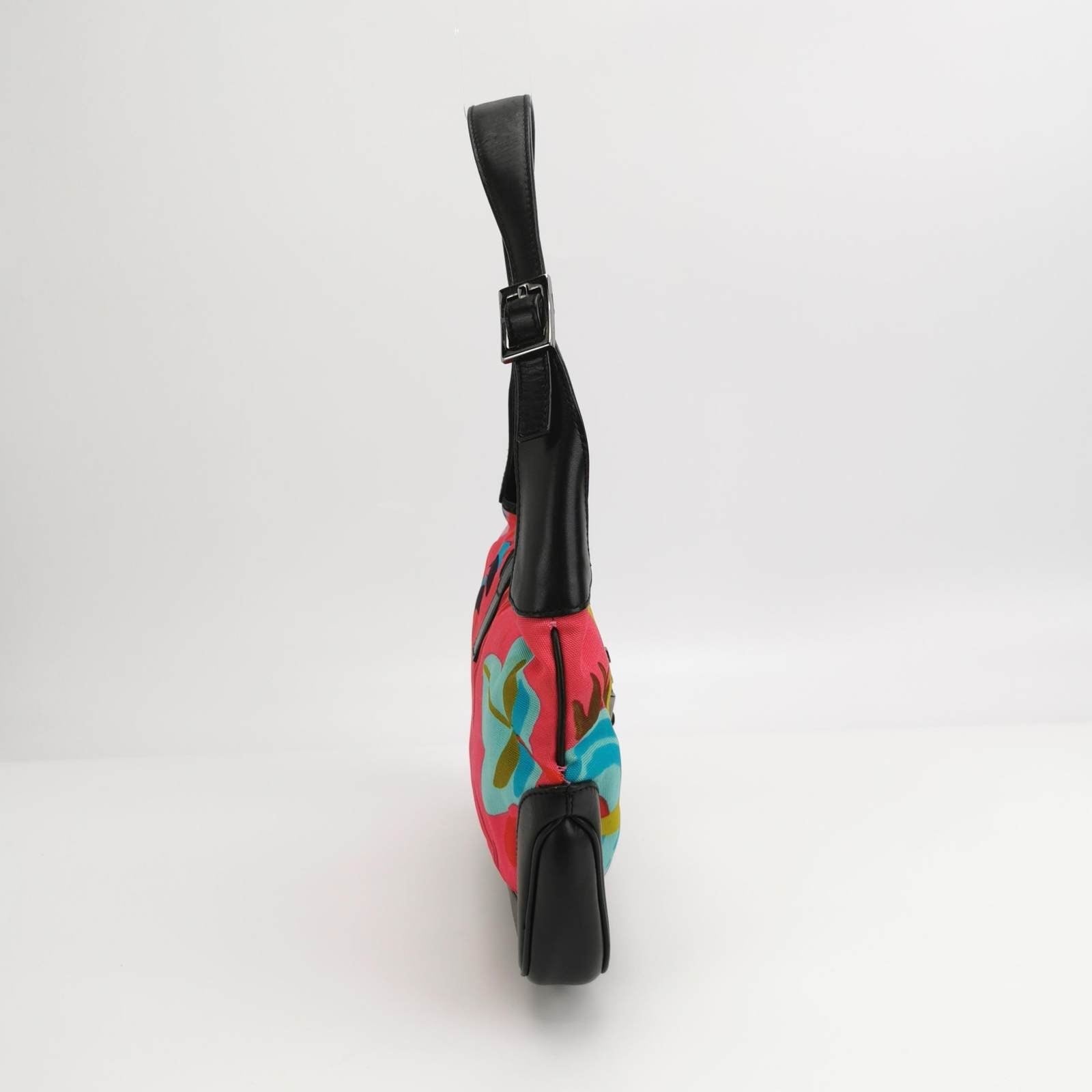 Gucci Jackie Mini Multicolor Floral Shoulder Bag Leather Canvas