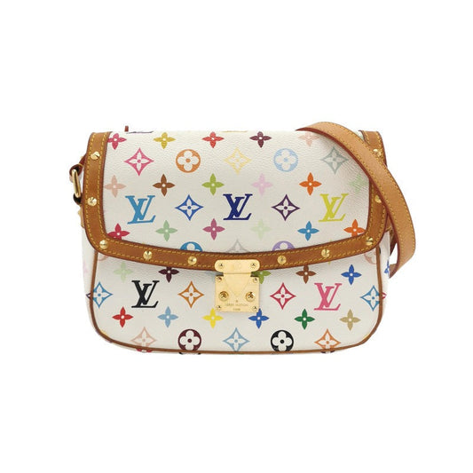 Louis Vuitton x Takashi Murakami Sologne Messenger White Multicolor Crossbody Bag