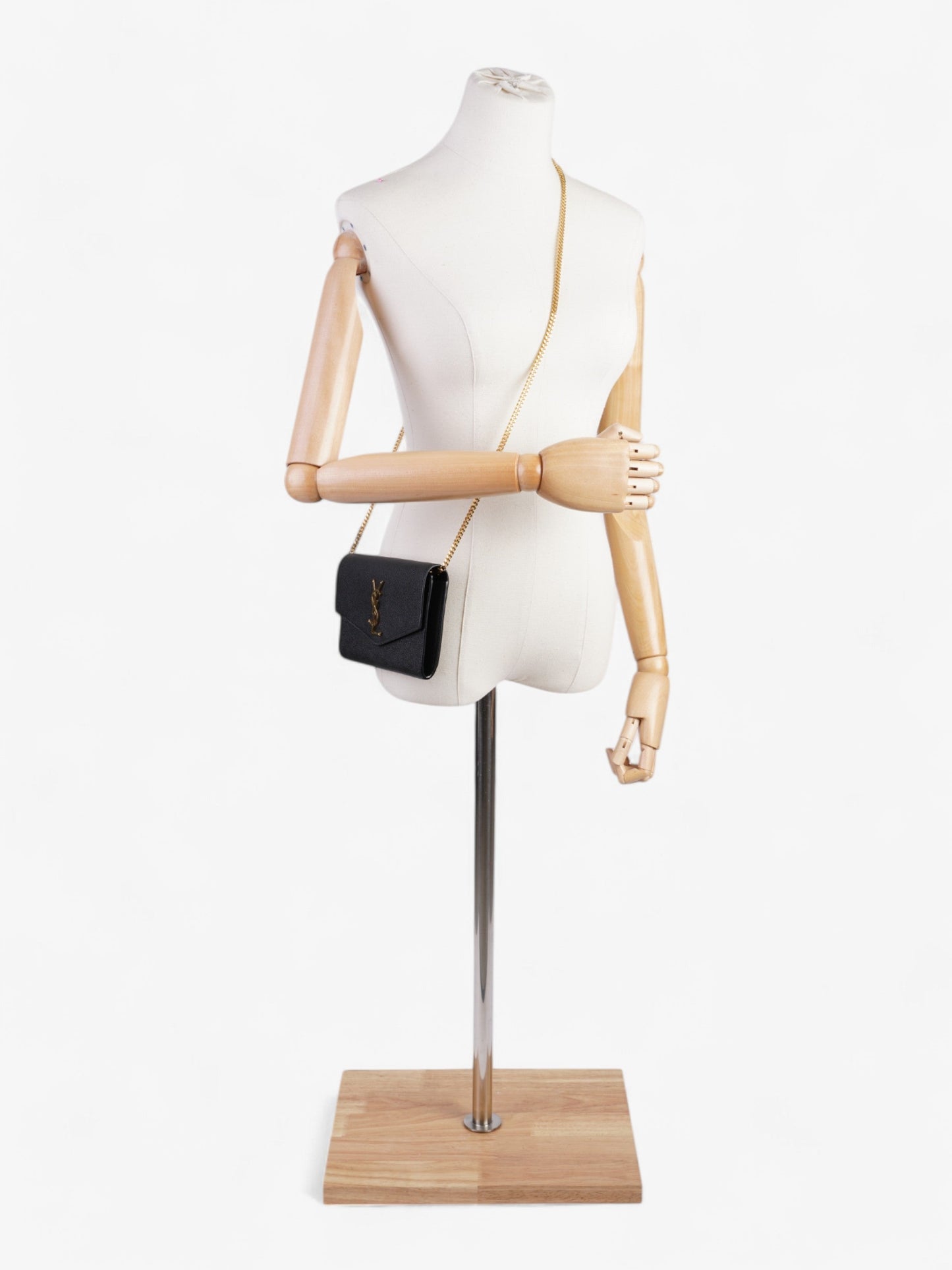 YSL Saint Laurent Uptown Crossbody Grained Leather Black Crossbody Bag Black Grained Leather