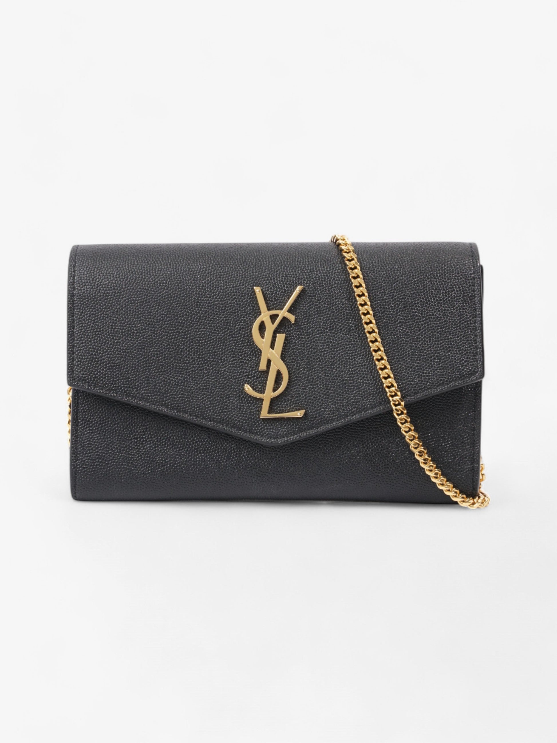 YSL Saint Laurent Uptown Crossbody Grained Leather Black Crossbody Bag Black Grained Leather