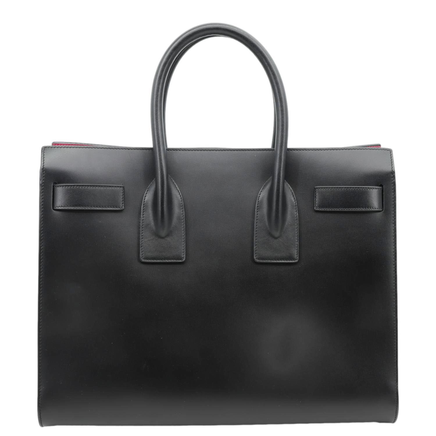 YSL Saint Laurent Yves Sac De Jour Satchel Shoulder Bag Leather Black Small Satchel Bag
