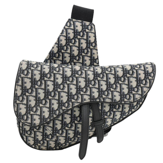 Dior Crossbody Bag Saddle Oblique Jacquard Grey Gray