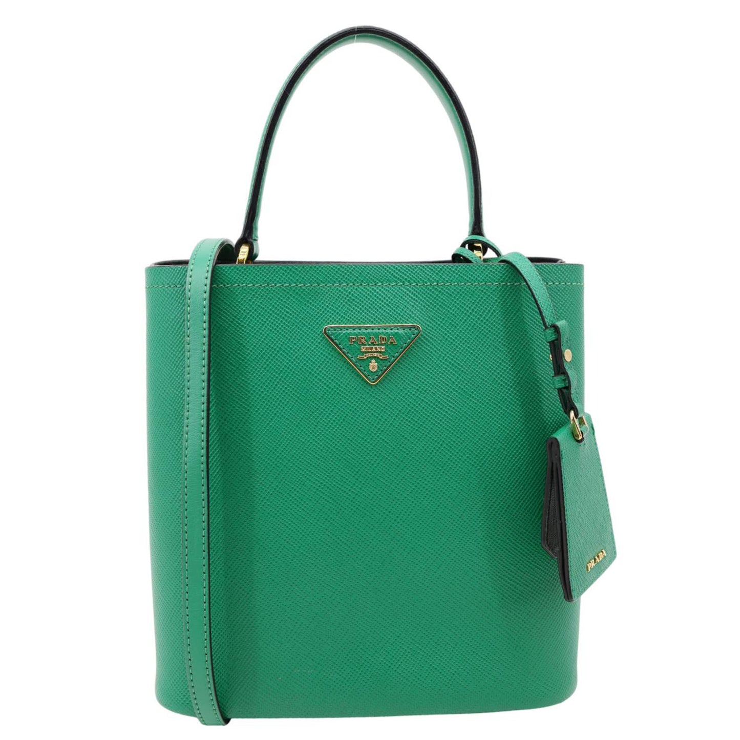 Panier Saffiano Bag Leather Green Bucket Bag