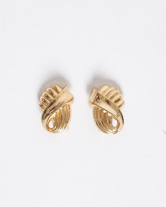 Dior Handbag Christian Plated Earrings 3 Gold Jewelry