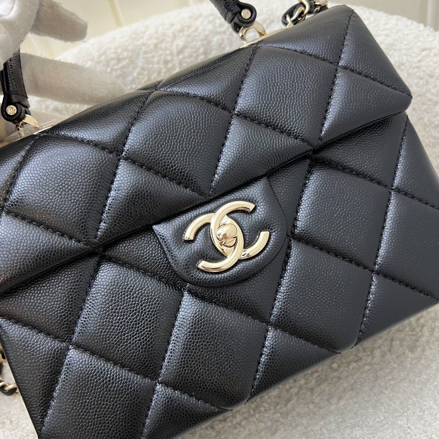Chanel My Retrofit Small Kelly Flap Bag in Black Caviar and LGHW (Model: )